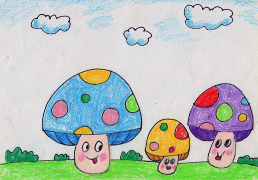 儿童插画蘑菇