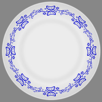 青花瓷盘子图案