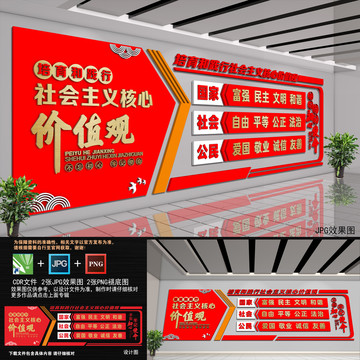 核心价值观文化墙