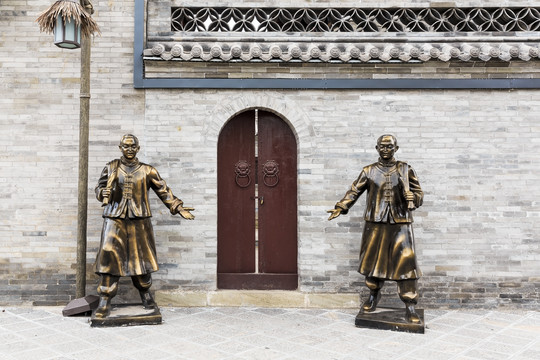 太原古县城街头民俗雕塑