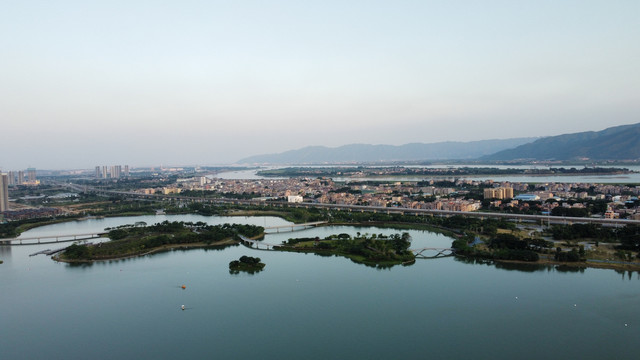 肇庆风景砚阳湖航拍