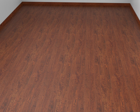 平铺棕红色木地板