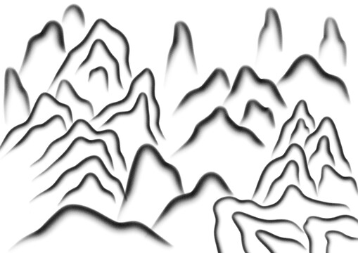 手绘山