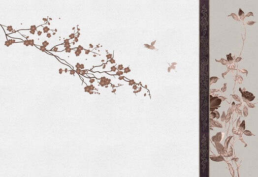 花鸟中式手绘