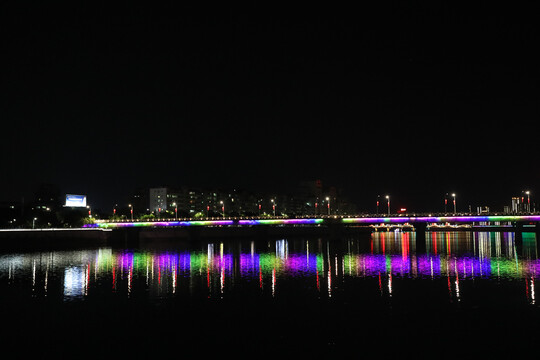 城市江边夜景