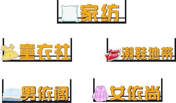 服装区域牌发光字