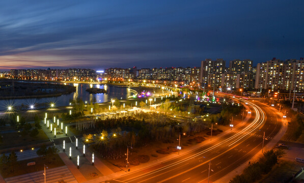 海拉尔夜景