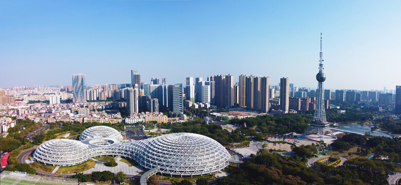 广东省佛山市天际线航拍