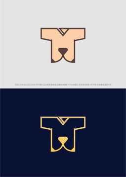 T恤狗logo商标标志