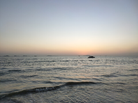 大海夕阳海边日落夕阳西下