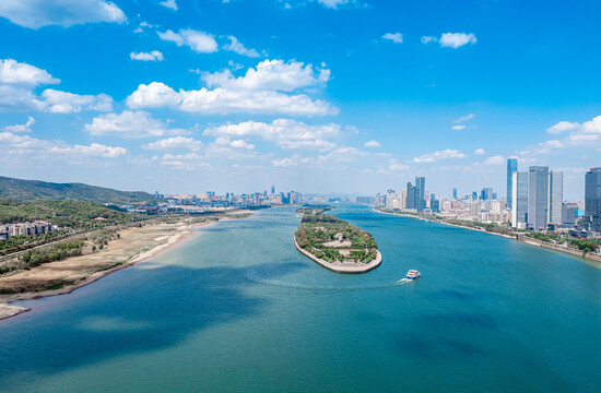 长沙城市风光航拍全景城市地标
