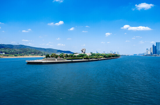 长沙城市风光航拍全景城市地标