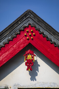 吉林古建屋脊装饰木牌