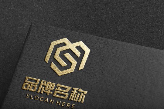 特种纸烫金logo样机