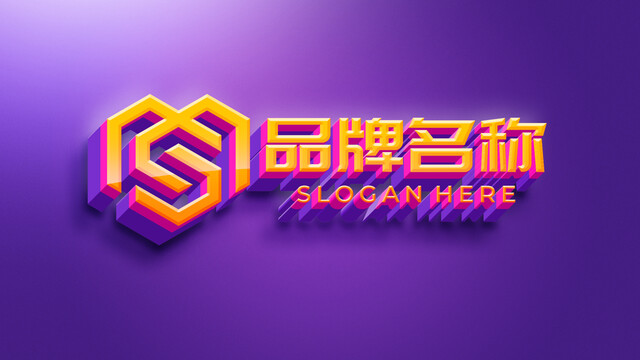 立体发光字LOGO样机