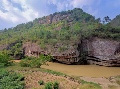 山水风光岩石