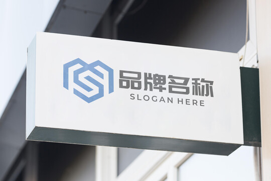 白色灯箱LOGO样机