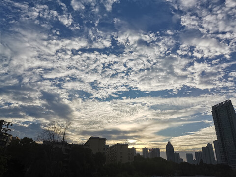 朝霞美景