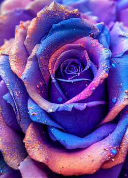 紫色七彩玫瑰花