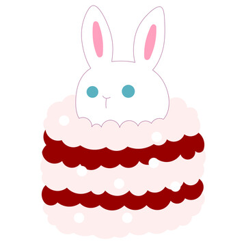 卡通可爱兔子蛋糕
