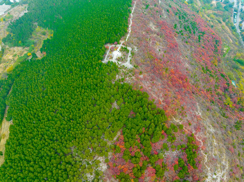 航拍济南蝎子山