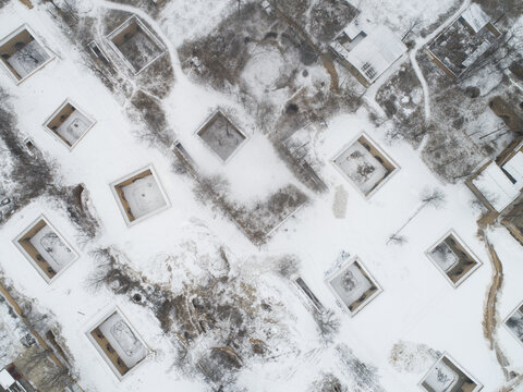 雪后的庙上村地坑院