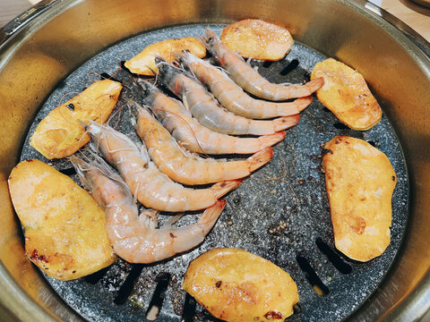 韩国烤肉烤虾