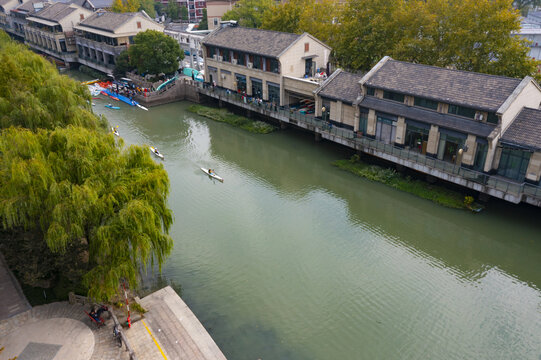 浙江省杭州市拱墅区西塘河航拍