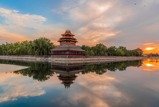 北京故宫角楼的风景