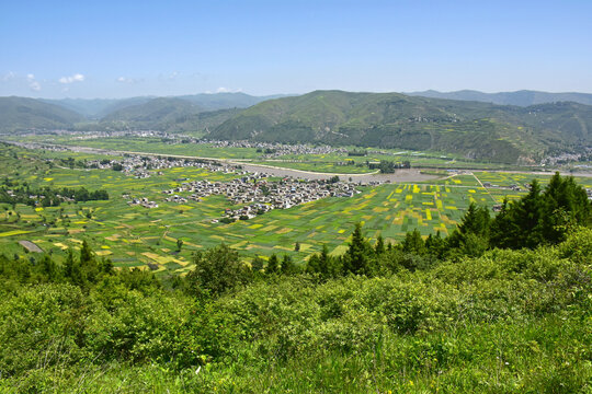 蓝天绿树新农村