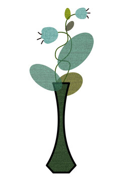 扁平卡通植物绿