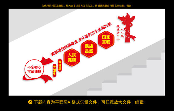 健康中国楼梯文化墙
