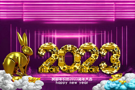 2023赛博朋克风新年