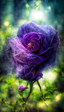 紫玫瑰梦幻背景