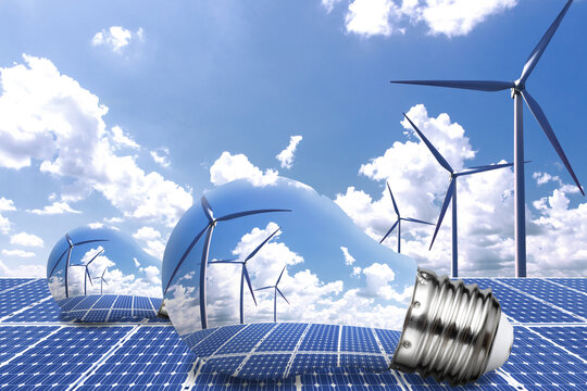 太阳能和风能等新能源与节能灯