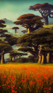 夏季非洲草原装饰画