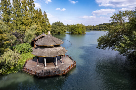 航拍杭州西湖风景区