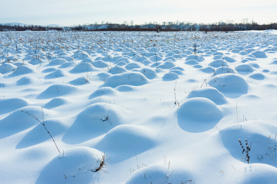 冬季雪地白雪雪馒头