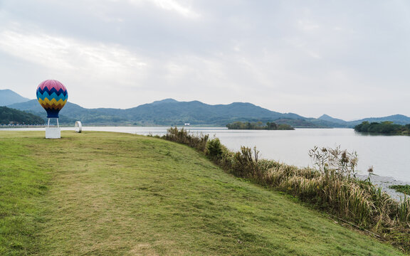 浙江绍兴上虞皂李湖风光