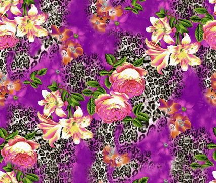 数码紫纹花