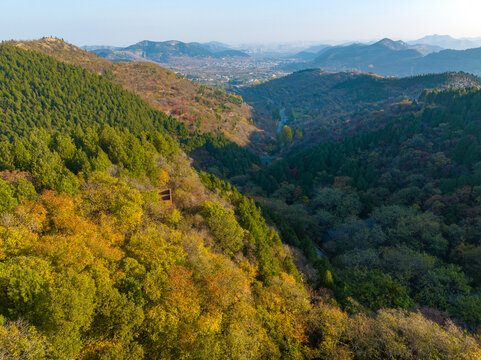 航拍济南朱凤山