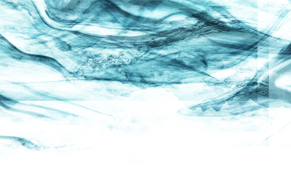 高清抽象时尚蓝色山水