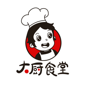 餐厅大厨食堂男孩标志LOGO