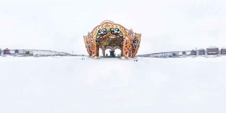 憨山景区雪景VR全景图