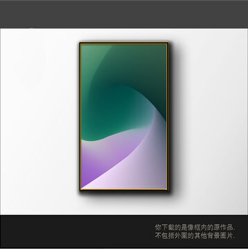 渐变立体三维抽象画