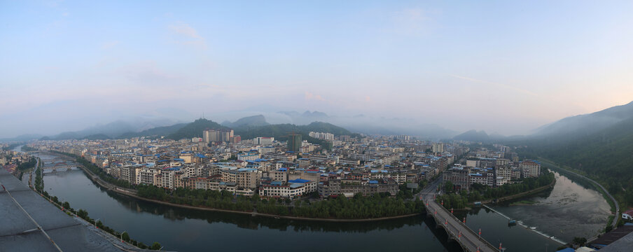 桂林灌阳县城全景