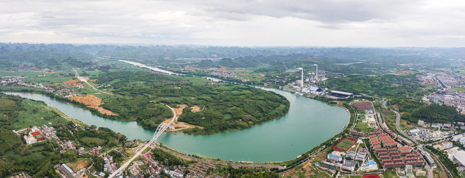 红水河合山市区