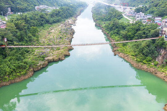 红水河河池都安龙湾吊桥