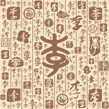 李字书法文字背景底纹