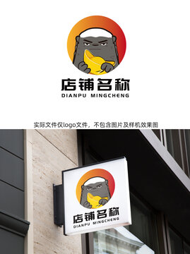 手绘卡通平头哥logo标志